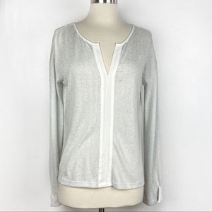 New SANCTUARY Metallic Sienna Mix Top Small silver